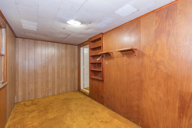 1600 S Hughes St, Amarillo, TX 79102 - spare room with carpet flooring and wood walls