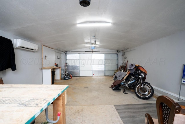 1301 Clyde St, Amarillo, TX 79106 - garage with a wall mounted AC and a garage door opener