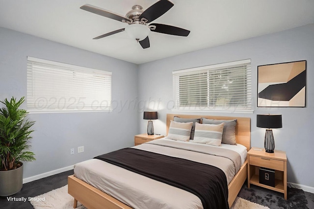 1301 Clyde St, Amarillo, TX 79106 - carpeted bedroom with baseboards and ceiling fan