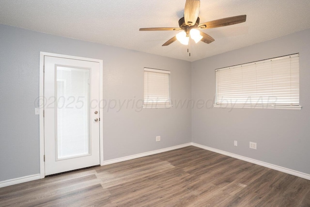 1301 Clyde St, Amarillo, TX 79106 - spare room featuring wood finished floors and a ceiling fan