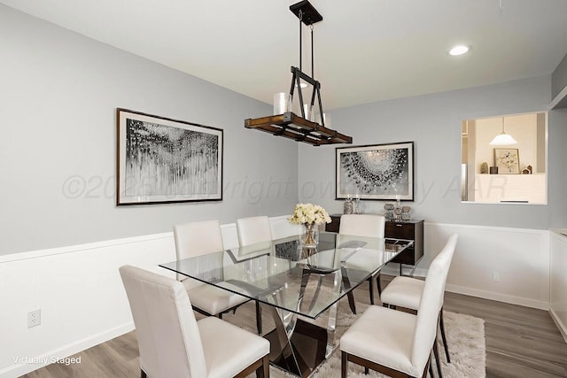 1301 Clyde St, Amarillo, TX 79106 - dining space featuring wood finished floors and recessed lighting