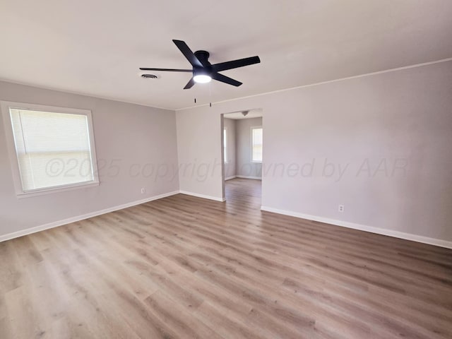 4301 S Washington St, Amarillo, TX 79110 - spare room with wood finished floors and ceiling fan
