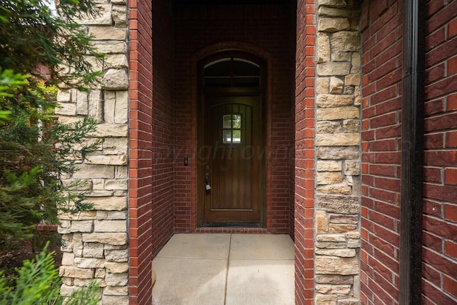 6414 Persimmon Ln, Amarillo, TX 79124 - doorway to property featuring brick siding