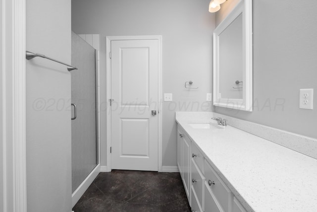 7602 Castleman Rd, Amarillo, TX 79119 - bathroom with vanity and a shower stall