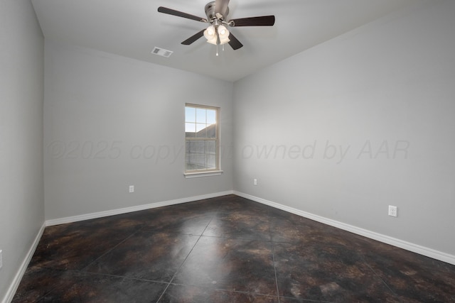 7602 Castleman Rd, Amarillo, TX 79119 - spare room featuring ceiling fan and concrete floors