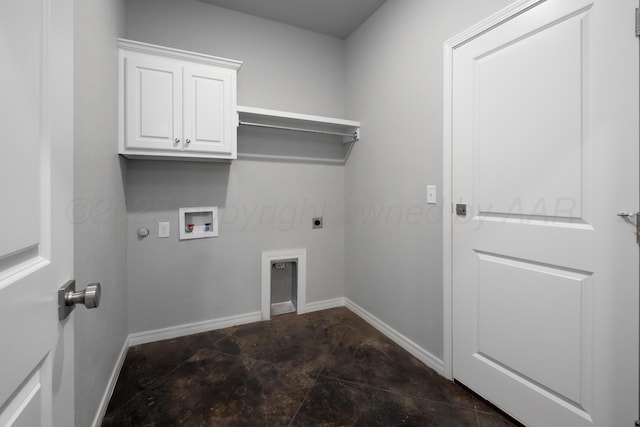 7602 Castleman Rd, Amarillo, TX 79119 - laundry area with cabinet space, electric dryer hookup, and washer hookup