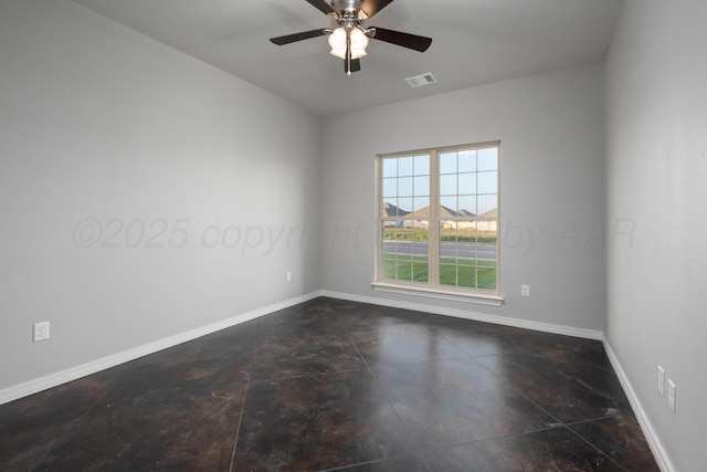 7602 Castleman Rd, Amarillo, TX 79119 - spare room featuring baseboards and ceiling fan
