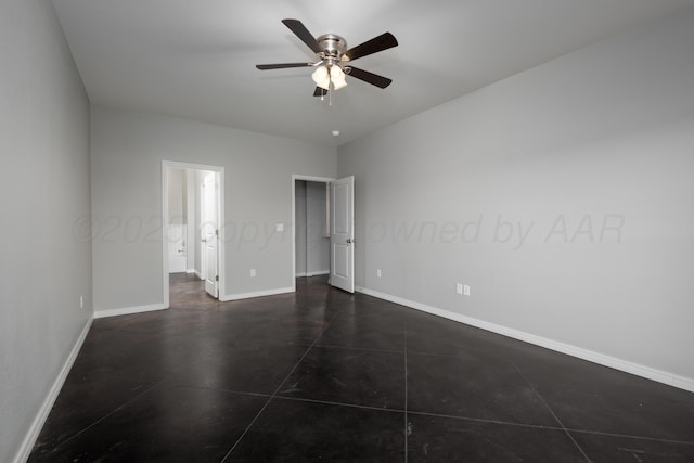 7602 Castleman Rd, Amarillo, TX 79119 - unfurnished bedroom with baseboards and ceiling fan