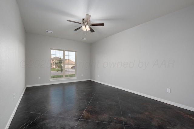7602 Castleman Rd, Amarillo, TX 79119 - spare room featuring baseboards and a ceiling fan
