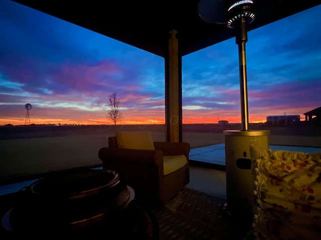 19081 Elk Springs Rd, Amarillo, TX 79119 - view of patio terrace at dusk