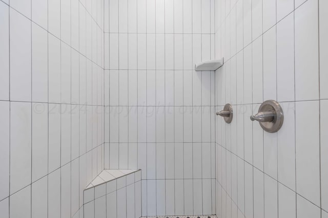 bathroom featuring a tile shower