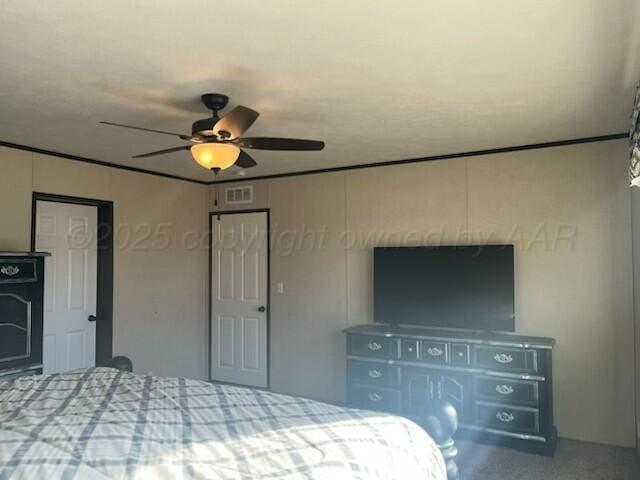 unfurnished bedroom with ceiling fan