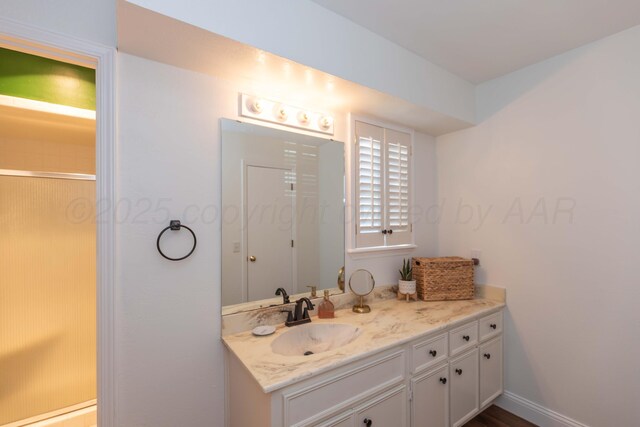 1506 S Alabama St, Amarillo, TX 79102 - full bath with vanity and a shower with door