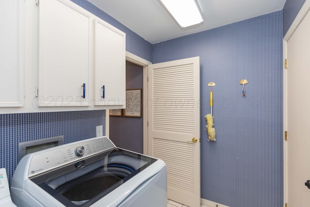 1506 S Alabama St, Amarillo, TX 79102 - washroom featuring cabinet space and independent washer and dryer
