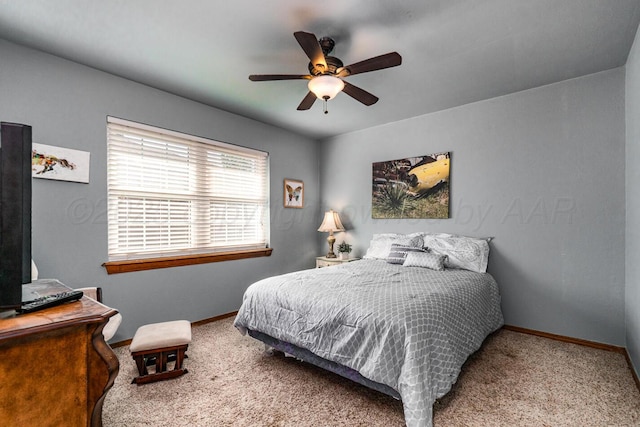 7503 Elmhurst Dr, Amarillo, TX 79121 - carpeted bedroom featuring baseboards and ceiling fan