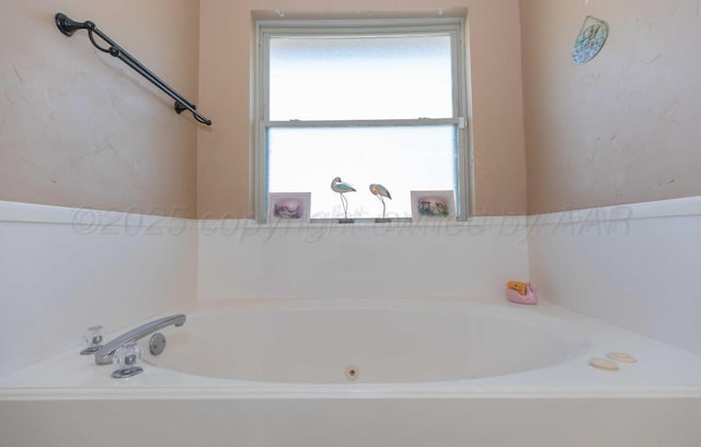 bathroom with a bath