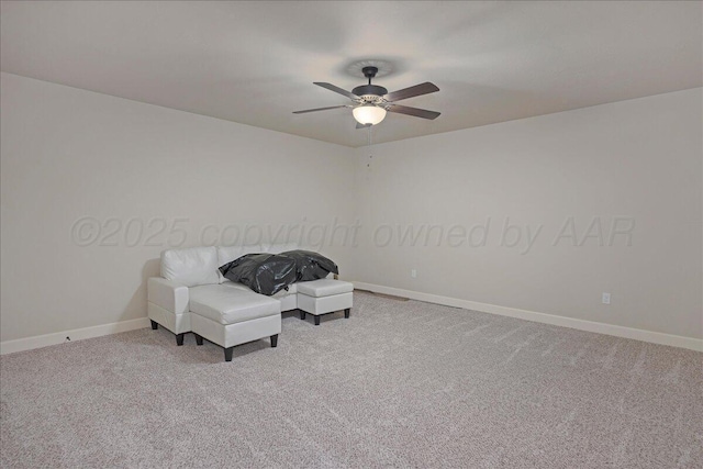 19550 Saddlehorn Rd, Amarillo, TX 79119 - unfurnished room with ceiling fan, carpet floors, and baseboards
