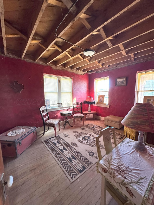 misc room featuring hardwood / wood-style floors