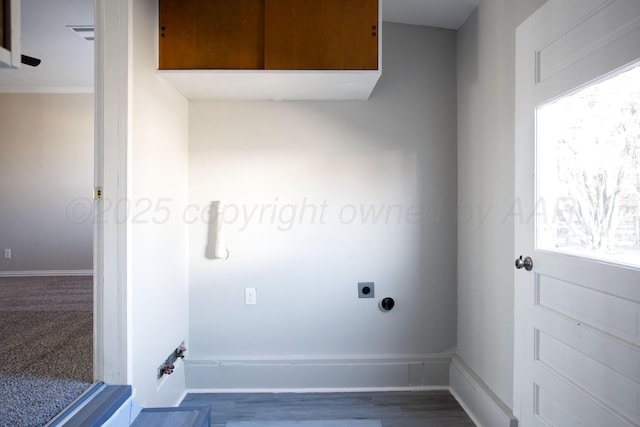 1928 Cherry St, Amarillo, TX 79106 - washroom with cabinet space and hookup for an electric dryer