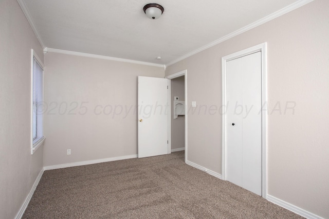 1928 Cherry St, Amarillo, TX 79106 - unfurnished bedroom with ornamental molding and carpet flooring