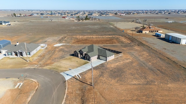 drone / aerial view featuring a rural view