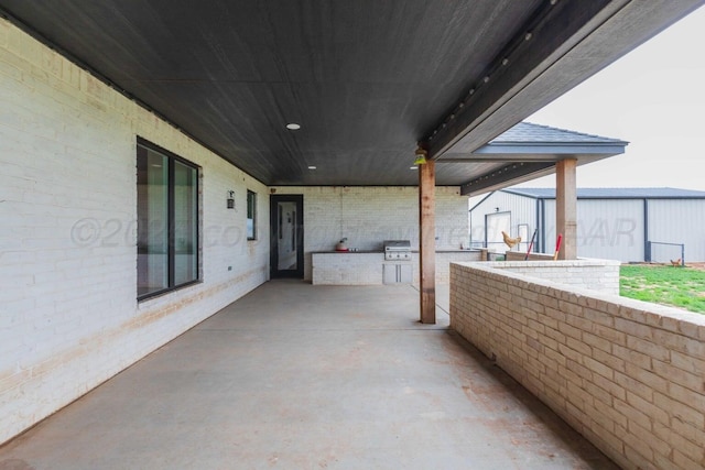 view of patio / terrace featuring grilling area