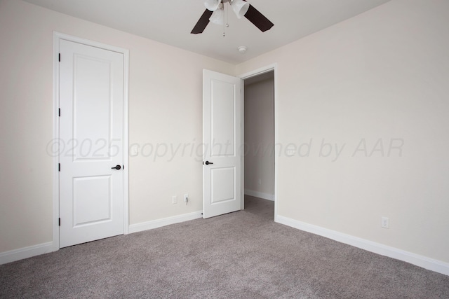 9407 Kori Dr, Amarillo, TX 79119 - unfurnished bedroom featuring baseboards, a ceiling fan, and carpet floors