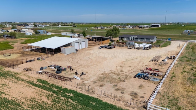 drone / aerial view featuring a rural view