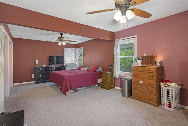 4317 Cline Rd, Amarillo, TX 79110 - bedroom with carpet floors, baseboards, and ceiling fan