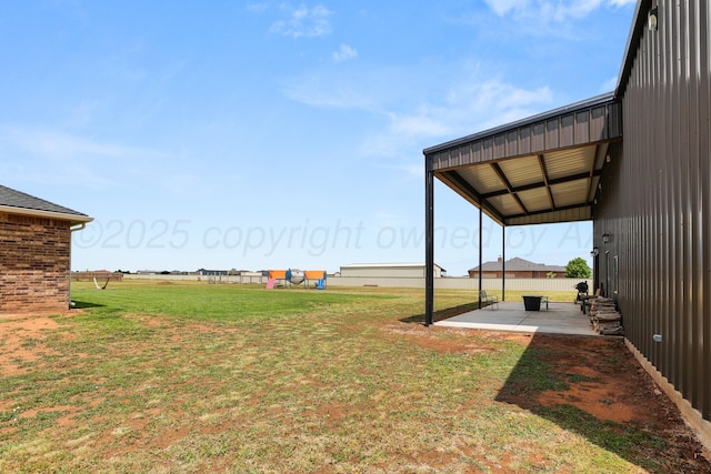 18150 19th St, Amarillo, TX 79124 - view of grassy yard with a patio