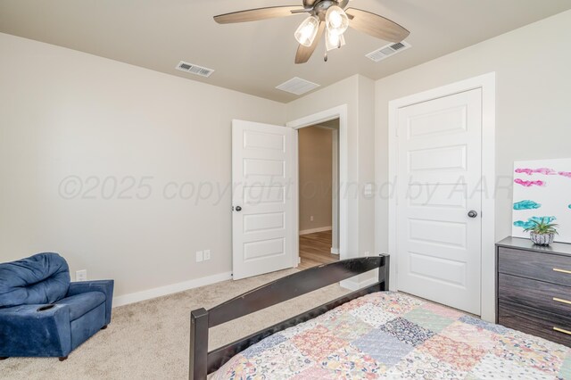 1706 Morningside Ave, Amarillo, TX 79118 - carpeted bedroom featuring baseboards and a ceiling fan