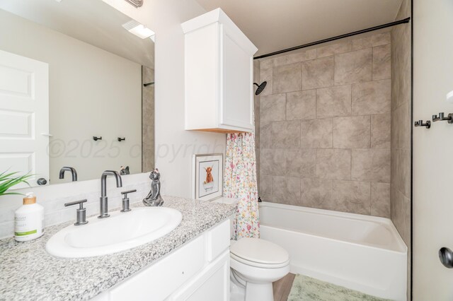 1706 Morningside Ave, Amarillo, TX 79118 - full bathroom featuring vanity and shower / tub combo