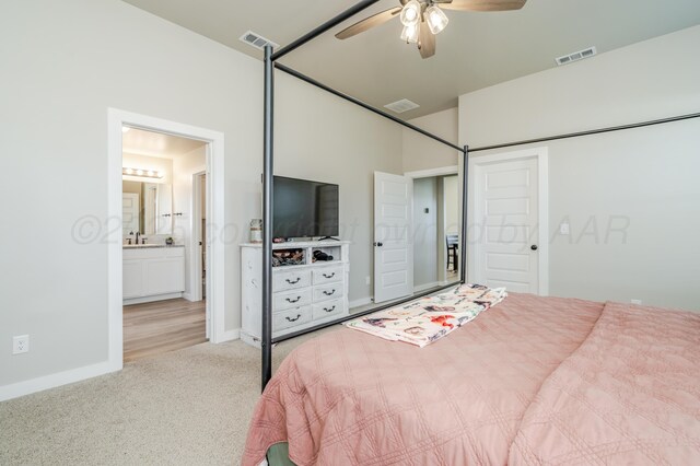 1706 Morningside Ave, Amarillo, TX 79118 - bedroom featuring carpet, a ceiling fan, and a closet