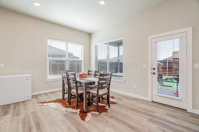 1706 Morningside Ave, Amarillo, TX 79118 - dining room with light wood-style floors and recessed lighting