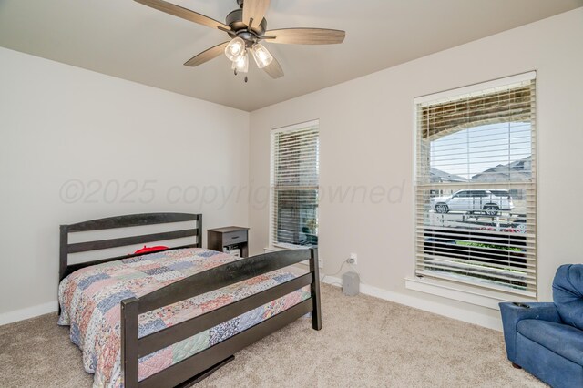 1706 Morningside Ave, Amarillo, TX 79118 - bedroom with carpet floors and a ceiling fan