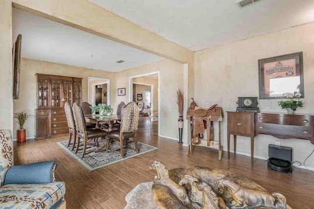 1513 S Girl Scout Rd, Amarillo, TX 79124 - dining area with wood finished floors and baseboards