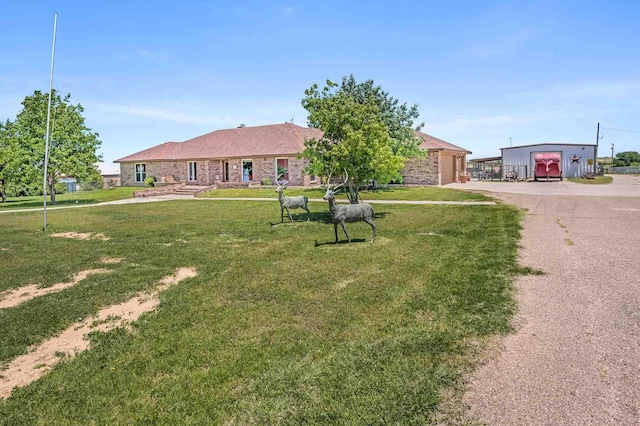 1513 S Girl Scout Rd, Amarillo, TX 79124 - single story home with a front lawn and a garage