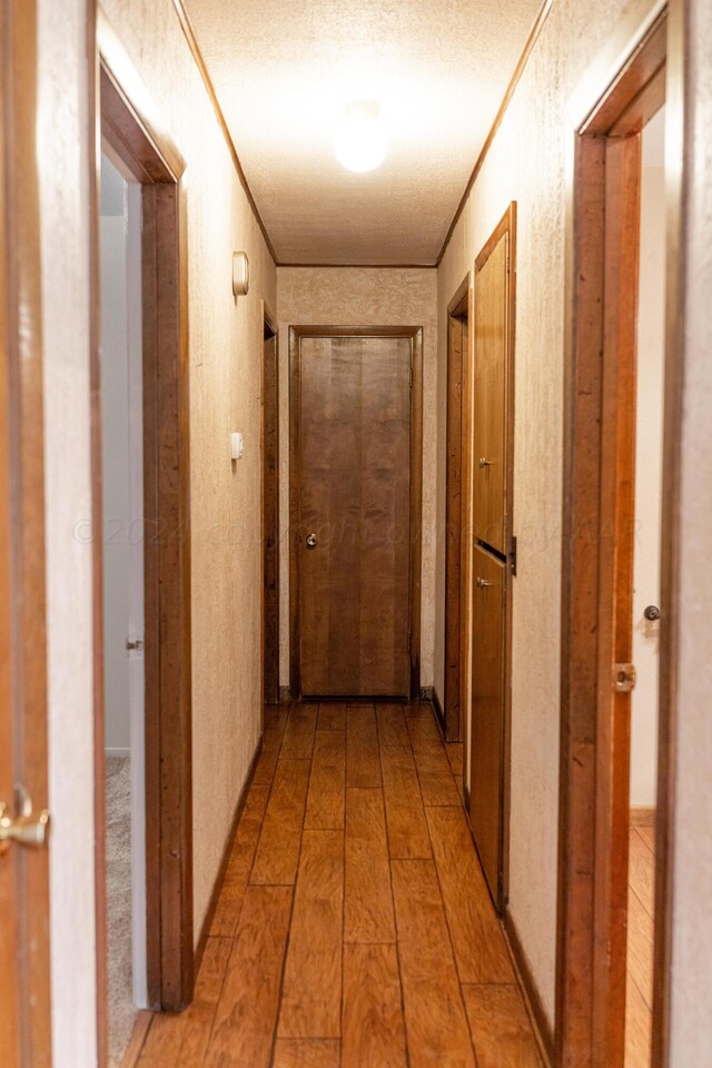 hallway featuring light hardwood / wood-style floors