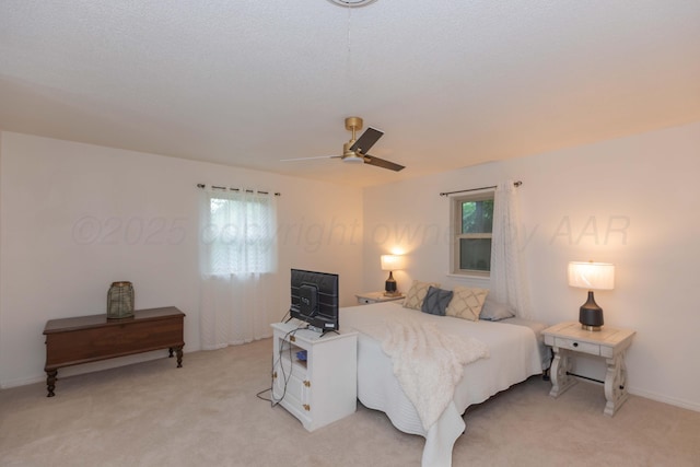 3301 Palmetto Trl, Amarillo, TX 79106 - bedroom featuring light carpet and ceiling fan