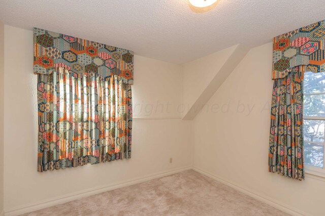 2807 S Harrison St, Amarillo, TX 79109 - spare room with a textured ceiling, healthy amount of natural light, carpet, and baseboards