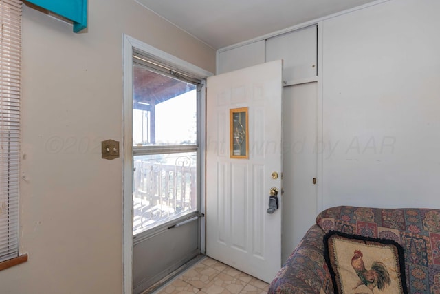 doorway with plenty of natural light