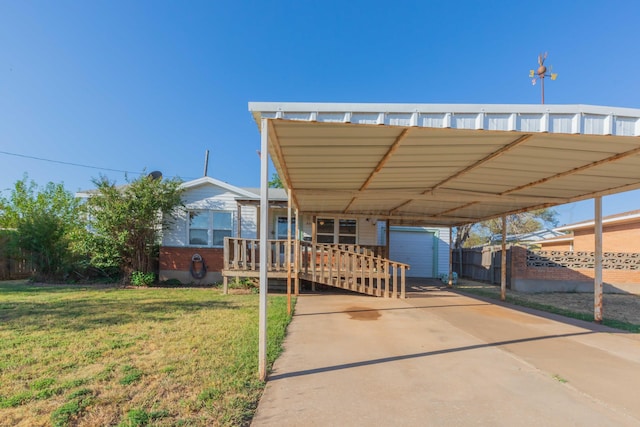 exterior space with a front yard