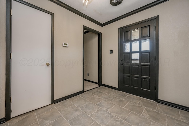 foyer with ornamental molding