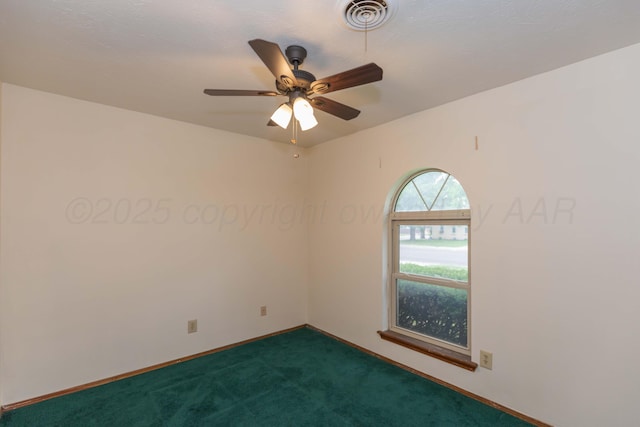 5025 S Fannin St, Amarillo, TX 79110 - spare room with carpet and a ceiling fan