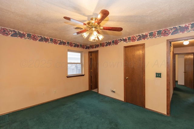 5025 S Fannin St, Amarillo, TX 79110 - unfurnished bedroom with a textured ceiling, carpet, and ceiling fan
