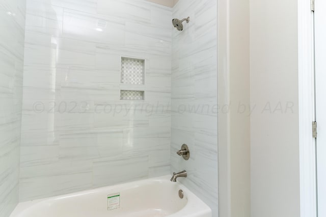 full bathroom with tub / shower combination