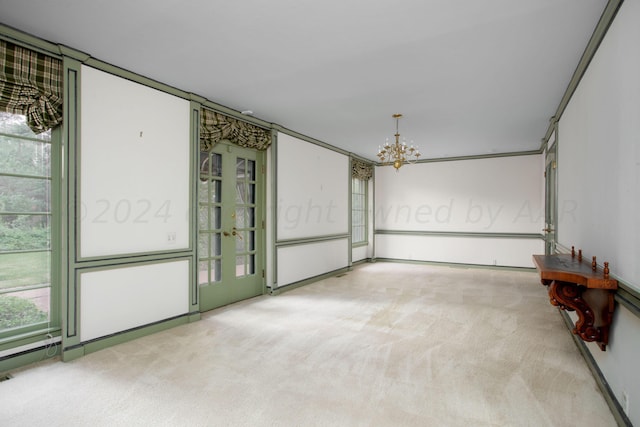 4321 Emil Ave, Amarillo, TX 79106 - carpeted empty room with a chandelier