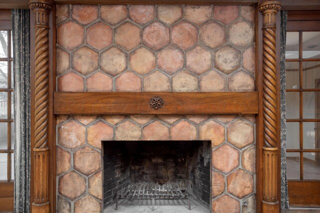 4321 Emil Ave, Amarillo, TX 79106 - detailed view of a stone fireplace