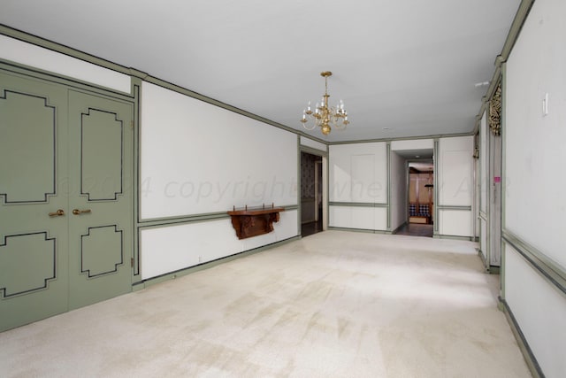 4321 Emil Ave, Amarillo, TX 79106 - carpeted empty room featuring a chandelier