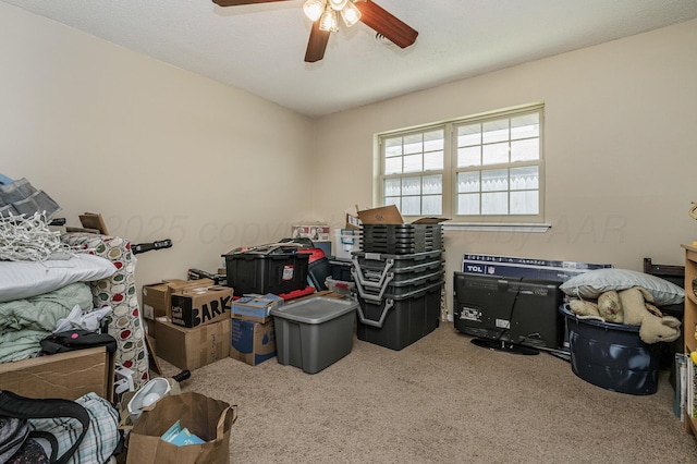 8615 Olympia Dr, Amarillo, TX 79110 - storage area featuring ceiling fan
